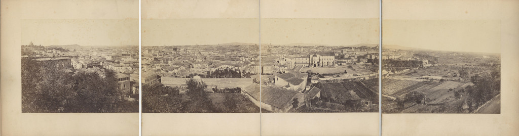 Michele Petagna - Panorama der Stadt Rom von San Pietro in Montorio aus, vor 1866