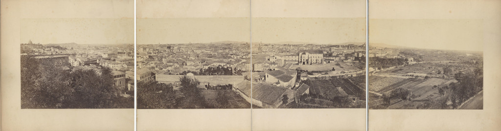 Michele Petagna - Panorama der Stadt Rom von San Pietro in Montorio aus, vor 1866