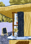 Illustration eines Kiosks in Helsinki